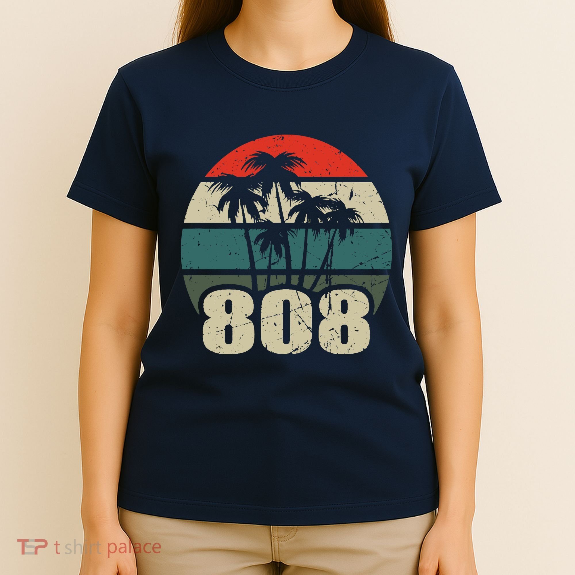 Hawaii 808 Oahu Waikiki Maui Kona Kauai Hawaiian Area Code T-Shirt