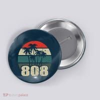 Hawaii 808 Oahu Waikiki Maui Kona Kauai Hawaiian Area Code Button thumb 0
