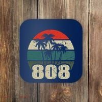 Hawaii 808 Oahu Waikiki Maui Kona Kauai Hawaiian Area Code Coaster thumb 0