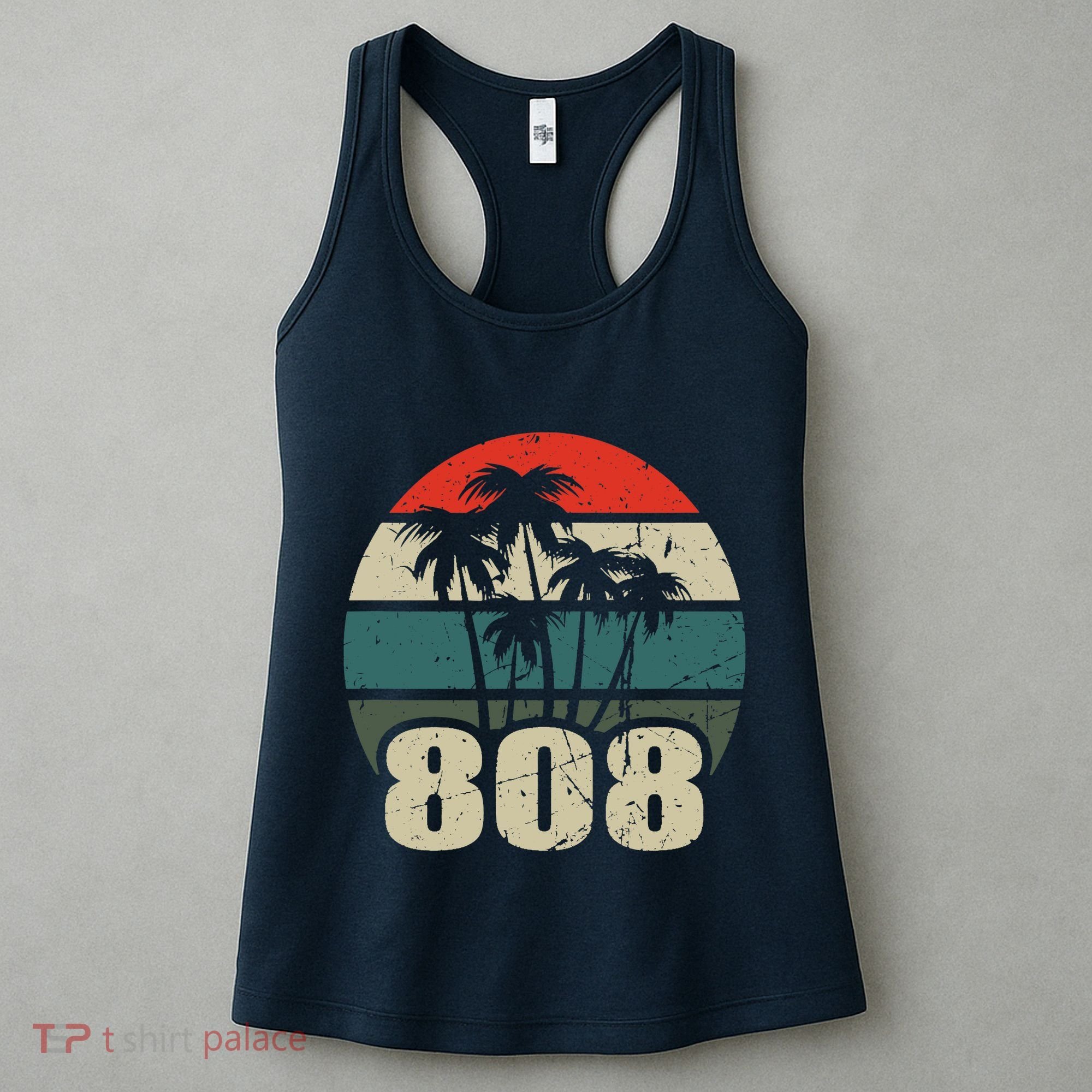 Hawaii 808 Oahu Waikiki Maui Kona Kauai Hawaiian Area Code Women's Tank Top