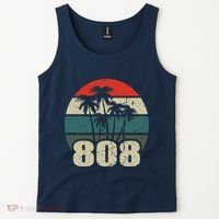 Hawaii 808 Oahu Waikiki Maui Kona Kauai Hawaiian Area Code Tank Top thumb 2