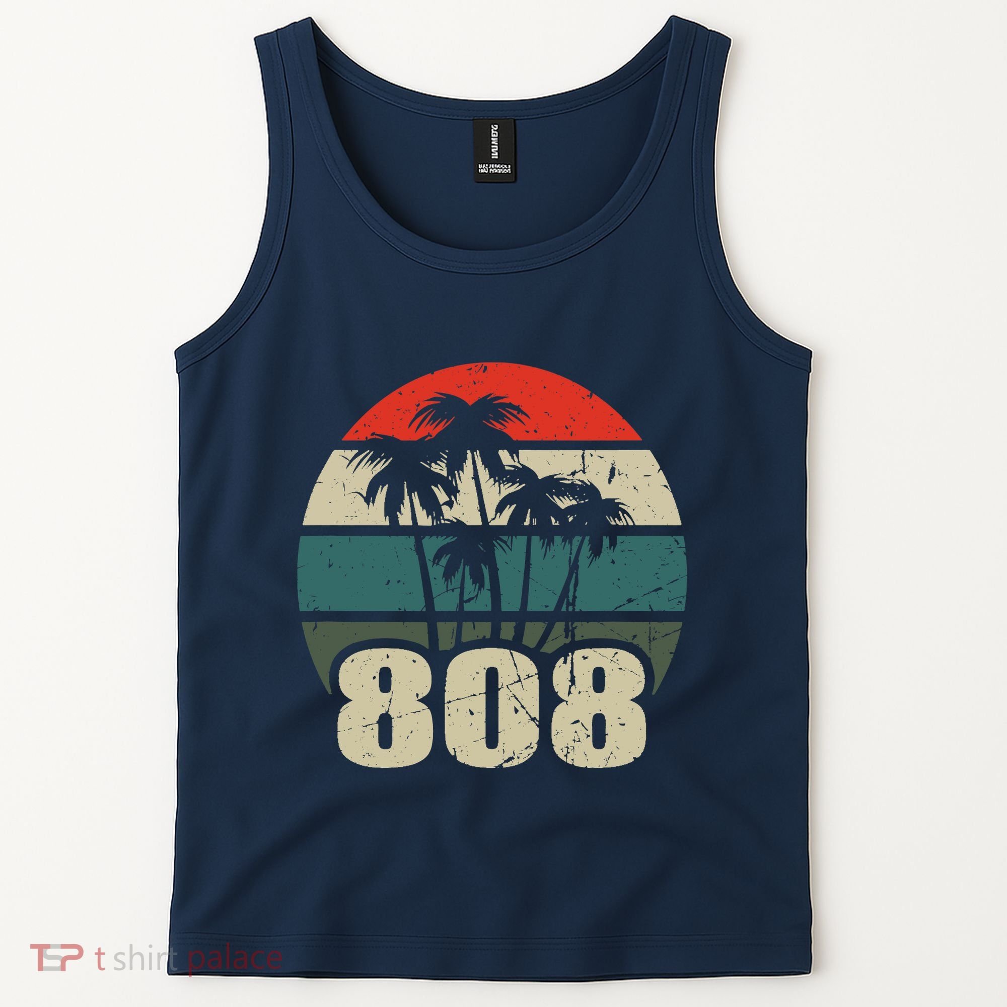 Hawaii 808 Oahu Waikiki Maui Kona Kauai Hawaiian Area Code Tank Top