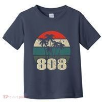 Hawaii 808 Oahu Waikiki Maui Kona Kauai Hawaiian Area Code Toddler T-Shirt thumb 0