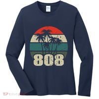 Hawaii 808 Oahu Waikiki Maui Kona Kauai Hawaiian Area Code Women's Long Sleeve Shirt thumb 0