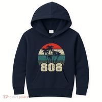 Hawaii 808 Oahu Waikiki Maui Kona Kauai Hawaiian Area Code Kids Hoodie thumb 0