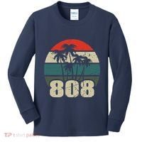 Hawaii 808 Oahu Waikiki Maui Kona Kauai Hawaiian Area Code Kids Long Sleeve Shirt thumb 0
