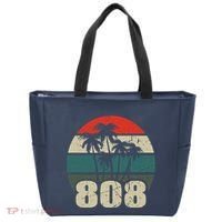 Hawaii 808 Oahu Waikiki Maui Kona Kauai Hawaiian Area Code Tote Bag thumb 0