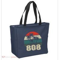 Hawaii 808 Oahu Waikiki Maui Kona Kauai Hawaiian Area Code Tote Bag thumb 2
