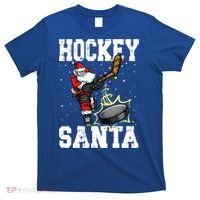Hockey 812 Santa Hockey Player Christmas Gift T-Shirt thumb 0