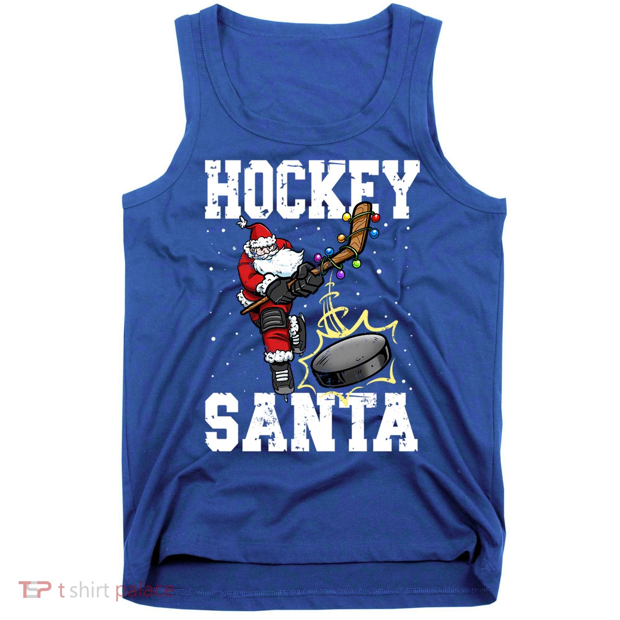 Hockey 812 Santa Hockey Player Christmas Gift Tank Top