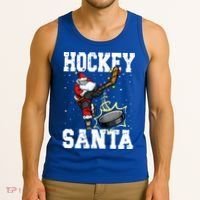 Hockey 812 Santa Hockey Player Christmas Gift Tank Top thumb 3