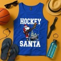 Hockey 812 Santa Hockey Player Christmas Gift Tank Top thumb 4