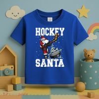 Hockey 812 Santa Hockey Player Christmas Gift Toddler T-Shirt thumb 3