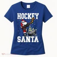 Hockey 812 Santa Hockey Player Christmas Gift Women's T-Shirt thumb 0
