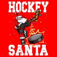 Hockey 812 Santa Hockey Player Christmas Gift Santa Hat thumb 1