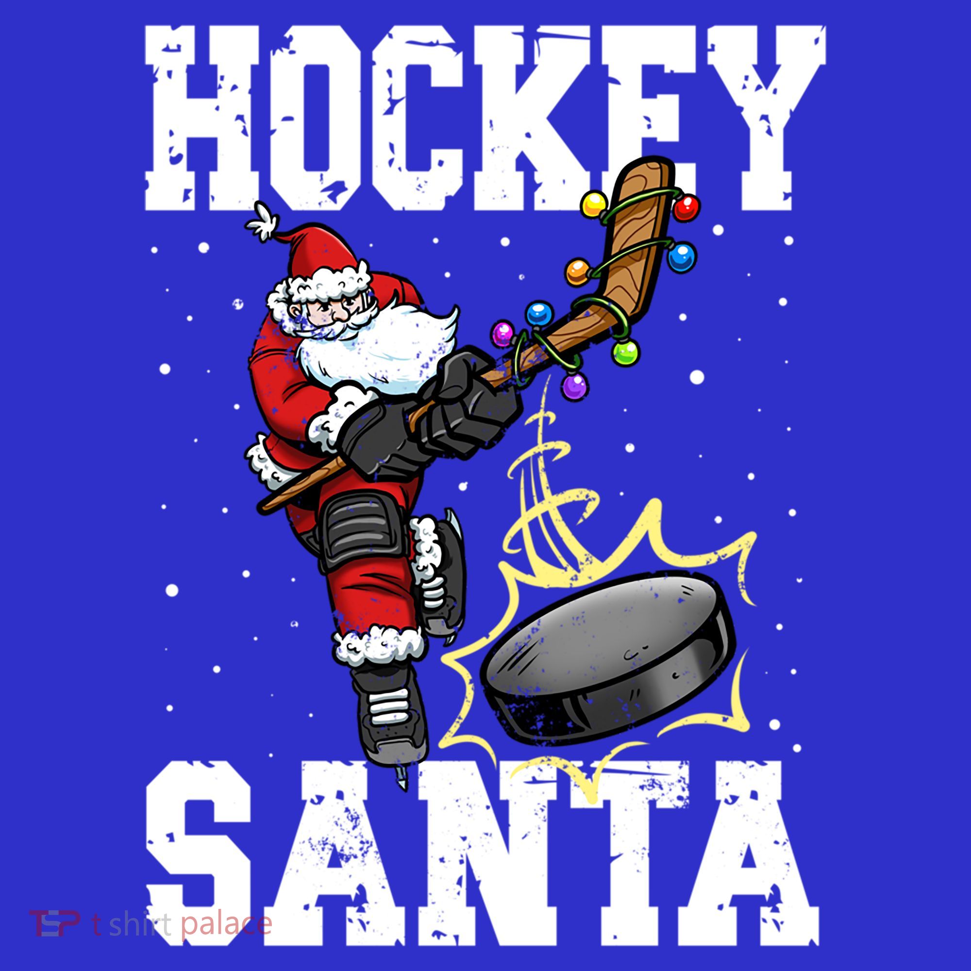 Hockey 812 Santa Hockey Player Christmas Cool Gift Polo