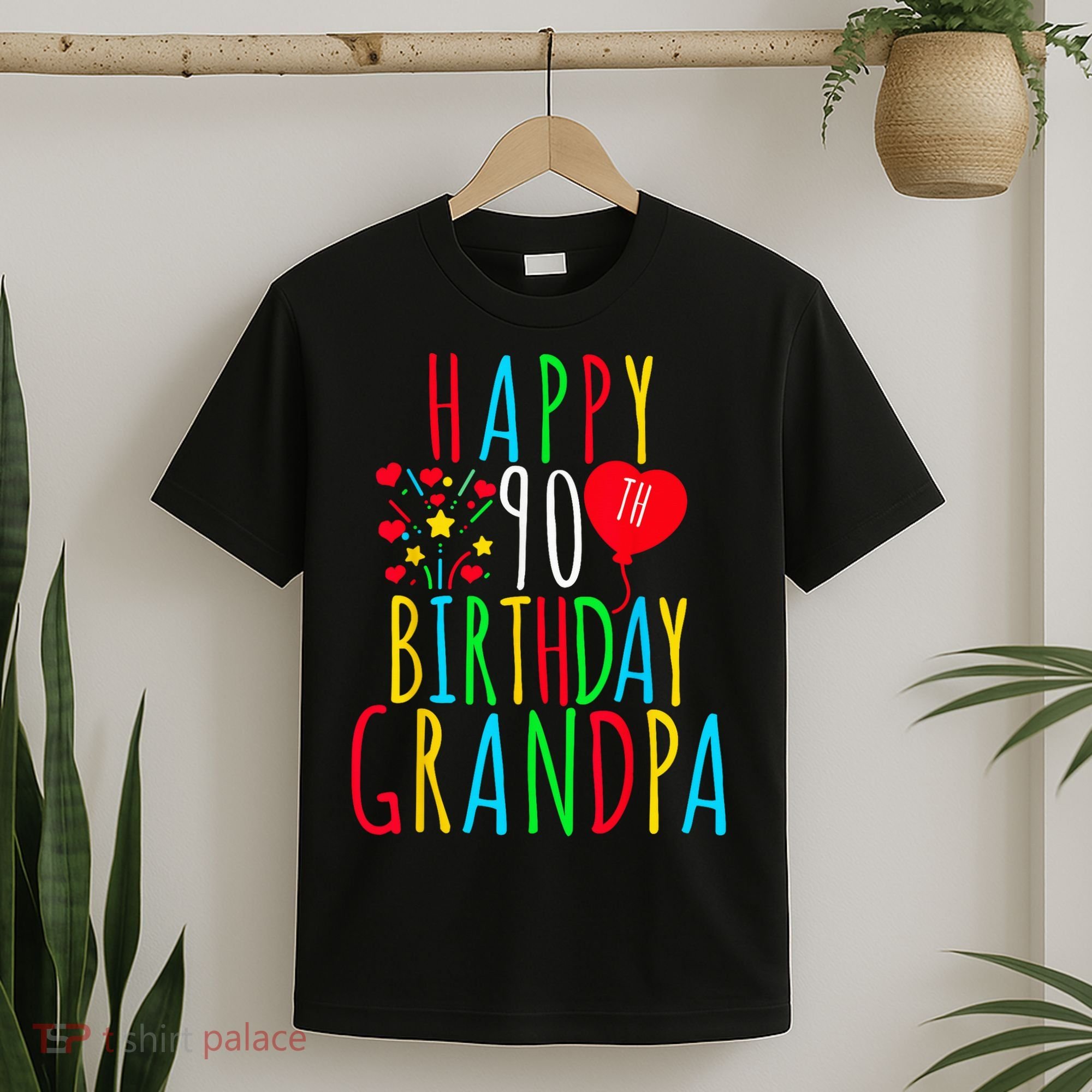 Happy 90th Birthday Grandpa Birthday 90 Years Old Grandpa T-Shirt