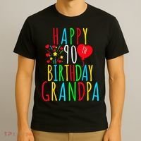 Happy 90th Birthday Grandpa Birthday 90 Years Old Grandpa T-Shirt thumb 3