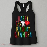 Happy 90th Birthday Grandpa Birthday 90 Years Old Grandpa Women's Tank Top thumb 3