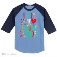 Happy 90th Birthday Grandpa Birthday 90 Years Old Grandpa Raglan Baseball Sleeve Shirt thumb 0