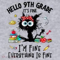 Hello 9th Grade TS.hirt Funny Ninth 9Grade Back To School Women's Sweatshirt thumb 2