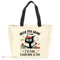 Hello 9th Grade TS.hirt Funny Ninth 9Grade Back To School Tote Bag thumb 0