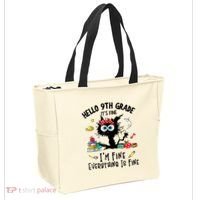 Hello 9th Grade TS.hirt Funny Ninth 9Grade Back To School Tote Bag thumb 2