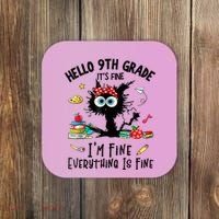 Hello 9th Grade TS.hirt Funny Ninth 9Grade Back To School Coaster thumb 0