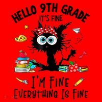 Hello 9th Grade TS.hirt Funny Ninth 9Grade Back To School Santa Hat thumb 1