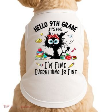 Hello 9th Grade TS.hirt Funny Ninth 9Grade Back To School Doggie Tank