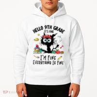 Hello 9th Grade TS.hirt Funny Ninth 9Grade Back To School Hoodie thumb 2