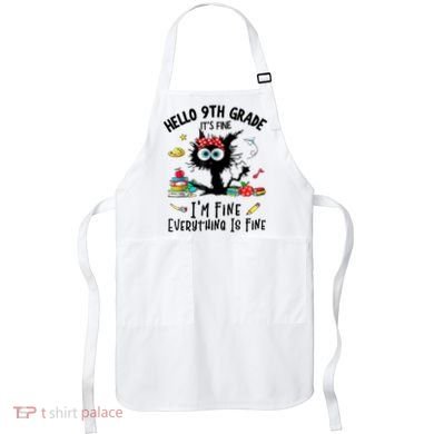 Hello 9th Grade TS.hirt Funny Ninth 9Grade Back To School Apron