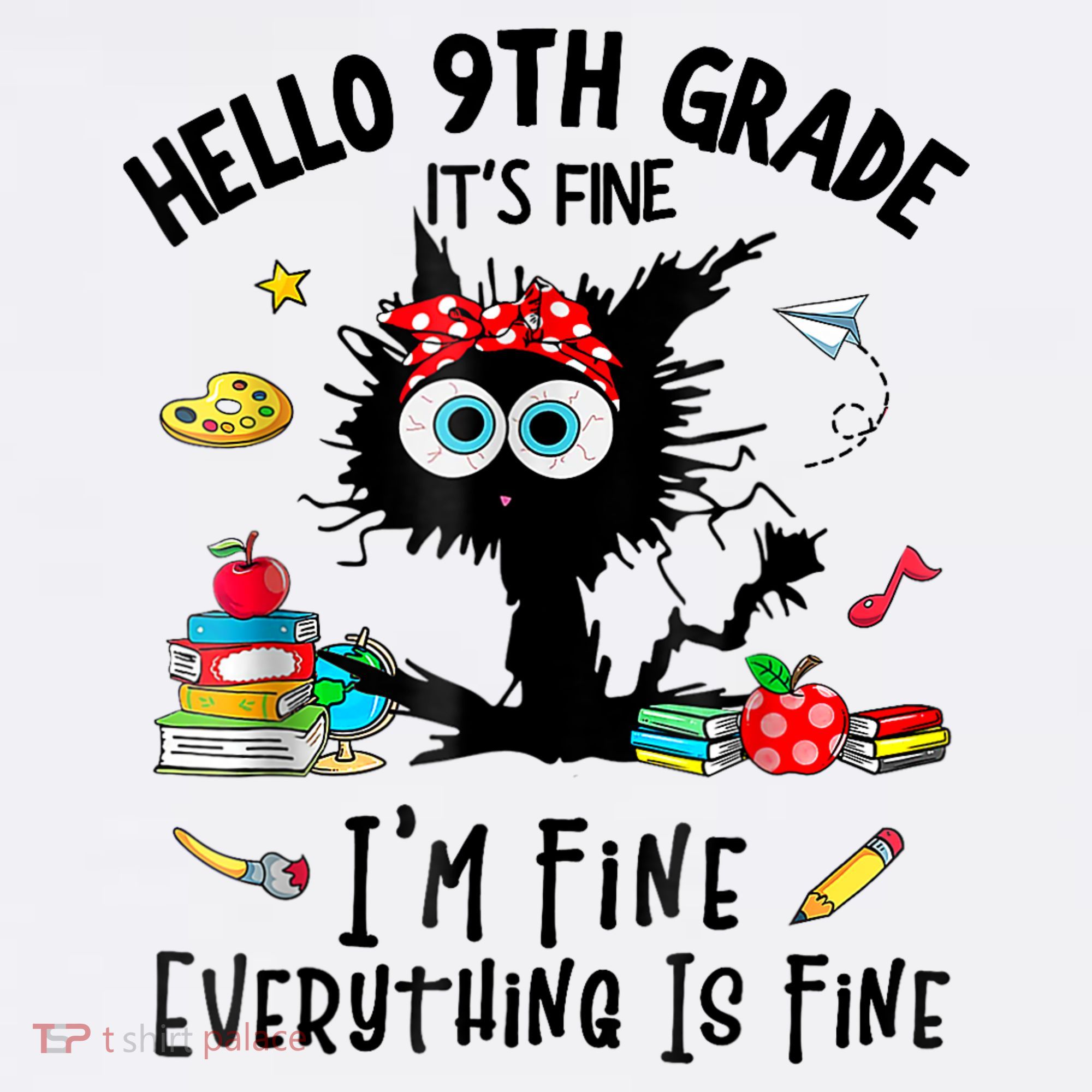 Hello 9th Grade TS.hirt Funny Ninth 9Grade Back To School Apron