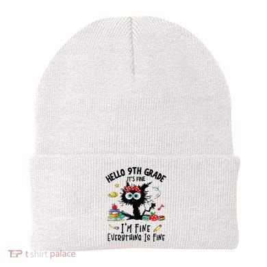 Hello 9th Grade TS.hirt Funny Ninth 9Grade Back To School Beanie