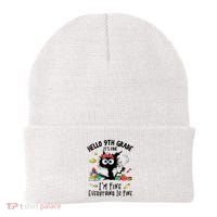 Hello 9th Grade TS.hirt Funny Ninth 9Grade Back To School Beanie thumb 0