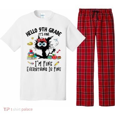 Hello 9th Grade TS.hirt Funny Ninth 9Grade Back To School Pajama Set