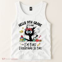 Hello 9th Grade TS.hirt Funny Ninth 9Grade Back To School Tank Top thumb 2