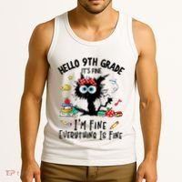 Hello 9th Grade TS.hirt Funny Ninth 9Grade Back To School Tank Top thumb 3
