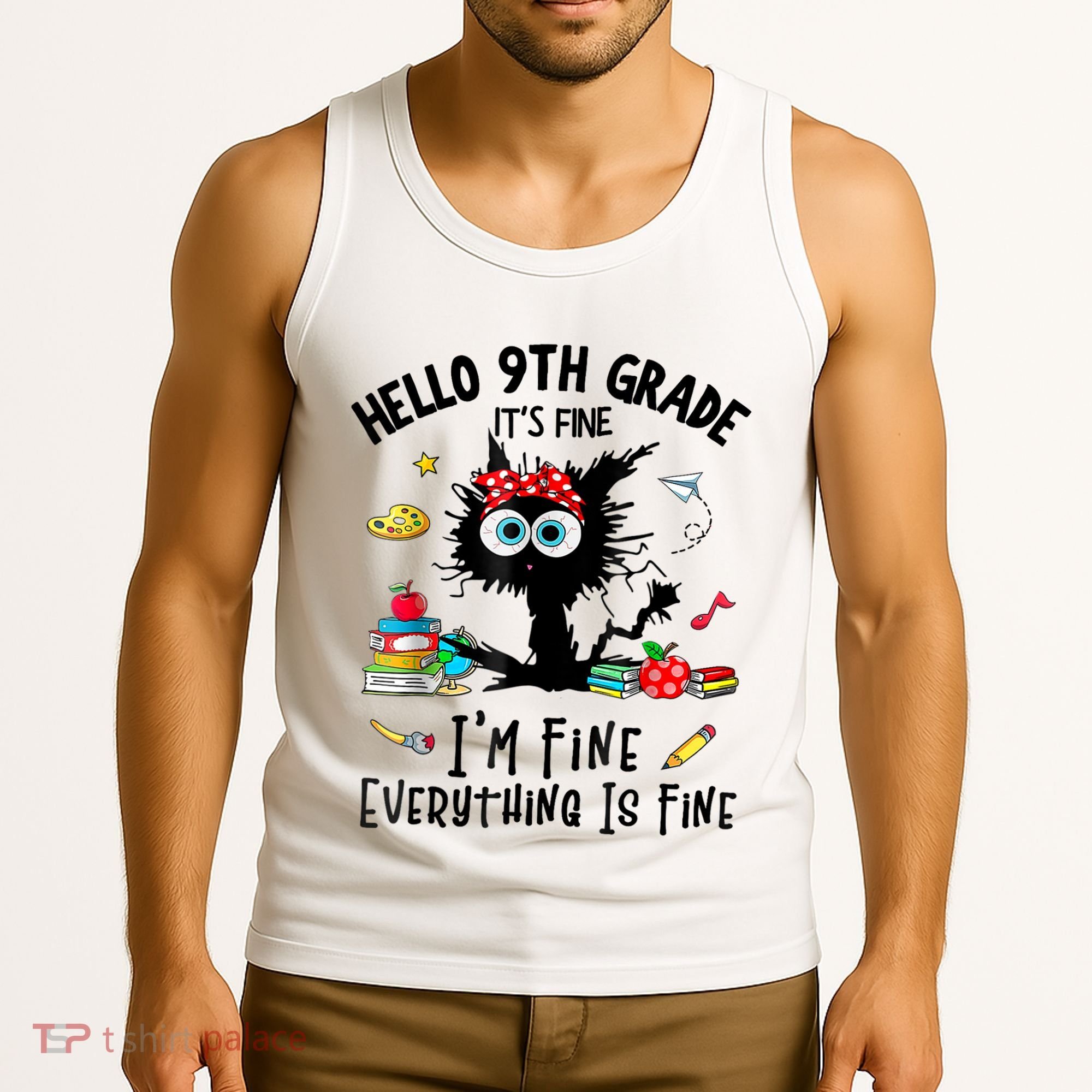 Hello 9th Grade TS.hirt Funny Ninth 9Grade Back To School Tank Top