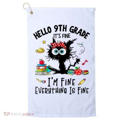 Hello 9th Grade TS.hirt Funny Ninth 9Grade Back To School Golf Towel