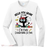 Hello 9th Grade TS.hirt Funny Ninth 9Grade Back To School Women's Long Sleeve Shirt thumb 0