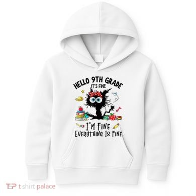 Hello 9th Grade TS.hirt Funny Ninth 9Grade Back To School Kids Hoodie