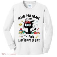 Hello 9th Grade TS.hirt Funny Ninth 9Grade Back To School Kids Long Sleeve Shirt thumb 0
