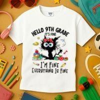 Hello 9th Grade TS.hirt Funny Ninth 9Grade Back To School Kids T-Shirt thumb 3