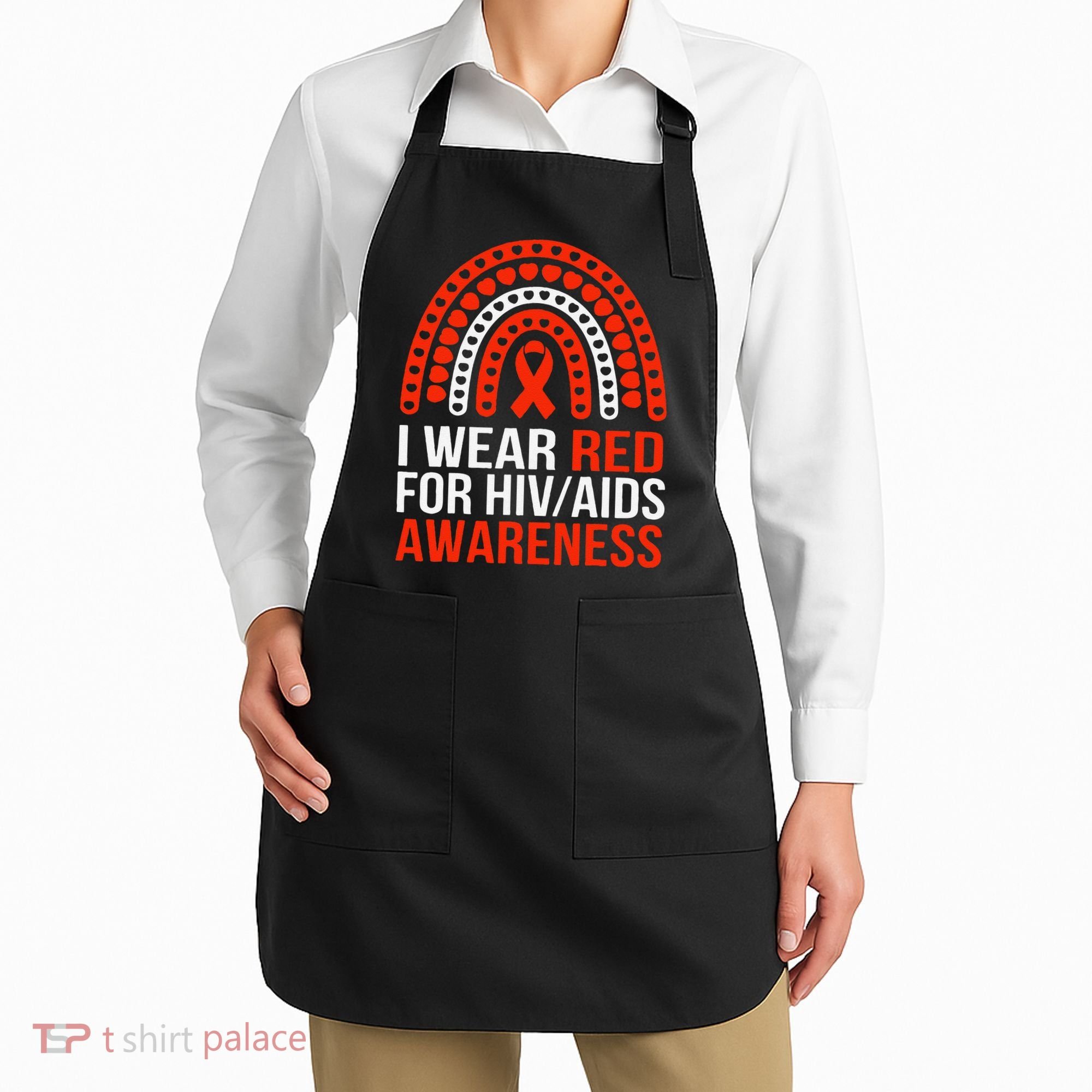 HIV AIDS Awareness I Wear Red for Someone I Miss Every day Apron