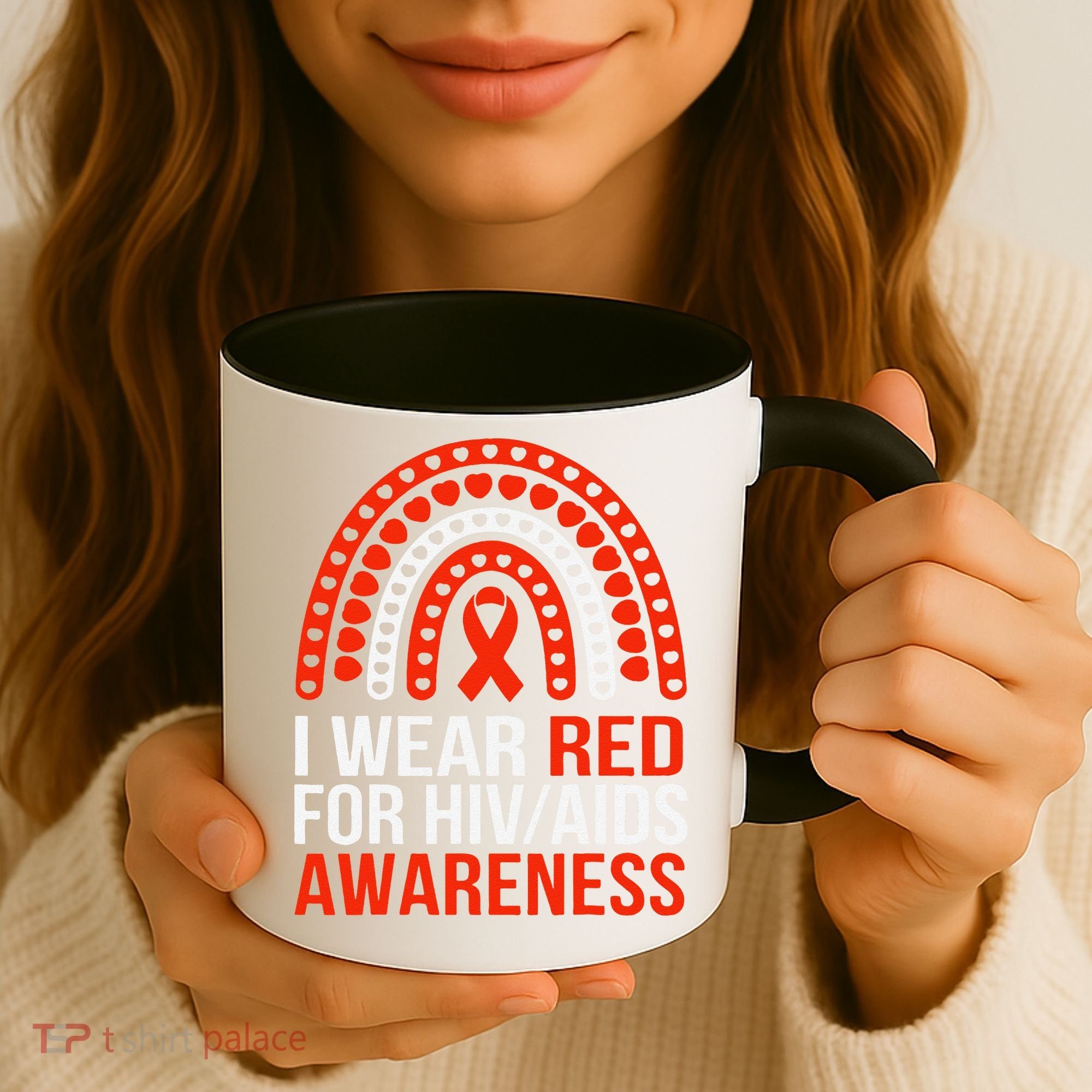 HIV AIDS Awareness I Wear Red for Someone I Miss Every day Coffee Mug