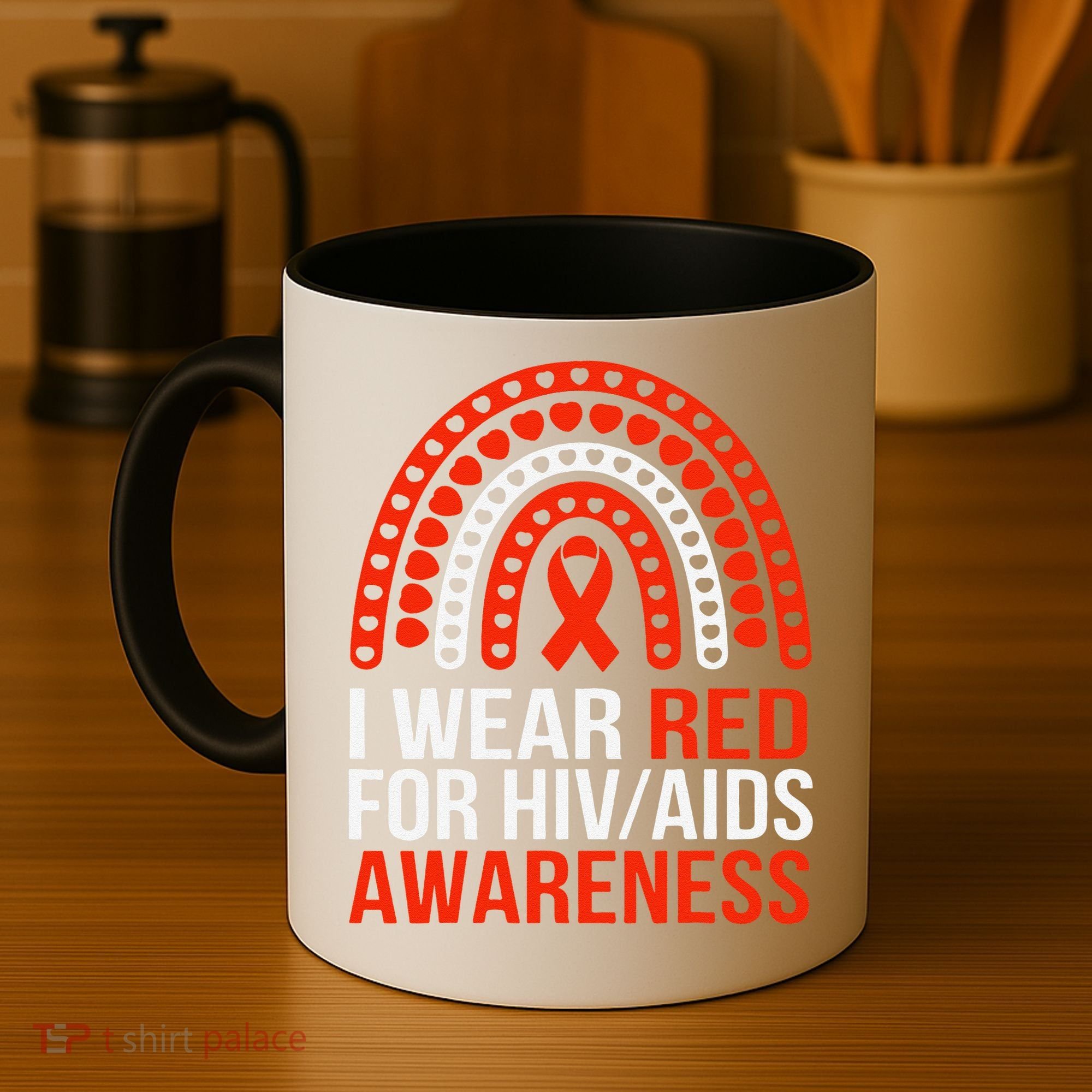 HIV AIDS Awareness I Wear Red for Someone I Miss Every day Coffee Mug