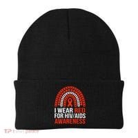 HIV AIDS Awareness I Wear Red for Someone I Miss Every day Beanie thumb 0