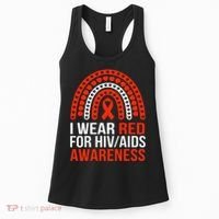 HIV AIDS Awareness I Wear Red for Someone I Miss Every day Women's Tank Top thumb 0