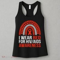HIV AIDS Awareness I Wear Red for Someone I Miss Every day Women's Tank Top thumb 3